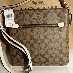 COACH Signature Rowan File Crossbody NWT Khaki